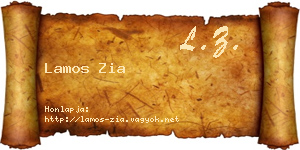 Lamos Zia névjegykártya